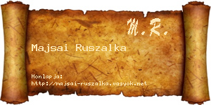 Majsai Ruszalka névjegykártya